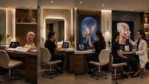 Four-stage professional education pathway for Quebec dentists studying facial aesthetics